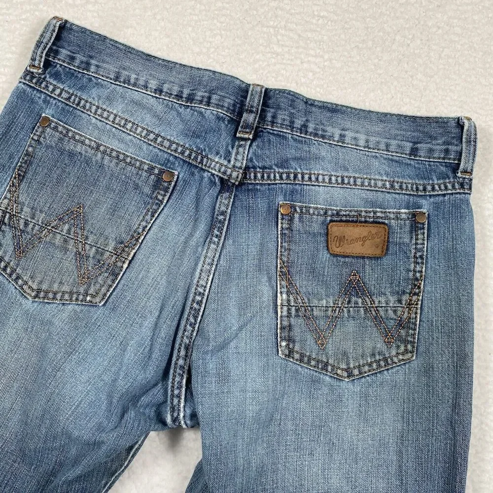 Wrangler Retro Jeans Mens 30x32 (Real‎ 32x31) Slim Straight Denim Work Pants